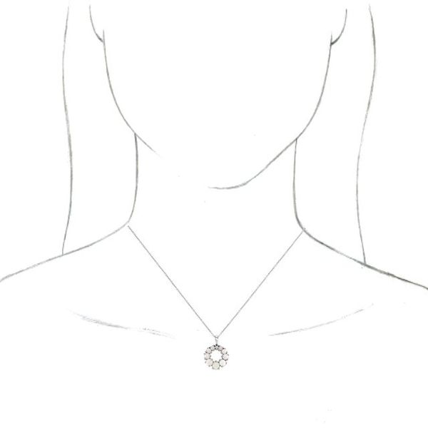 Halo-Style Necklace Image 3 Delfine's Jewelry Charleston, WV