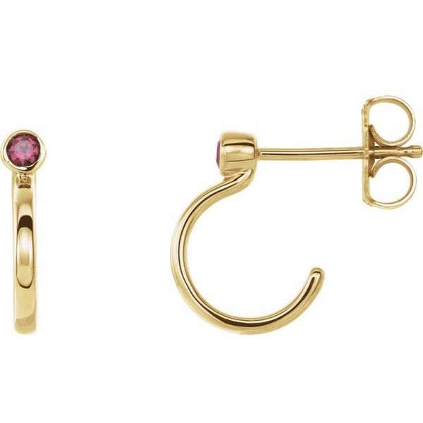 Bezel-Set Hoop Earrings Ellsworth Jewelers Ellsworth, ME