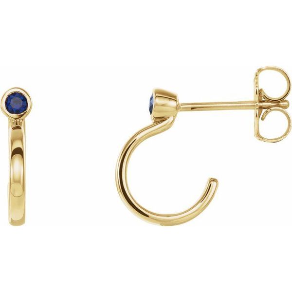 Bezel-Set Hoop Earrings Ellsworth Jewelers Ellsworth, ME
