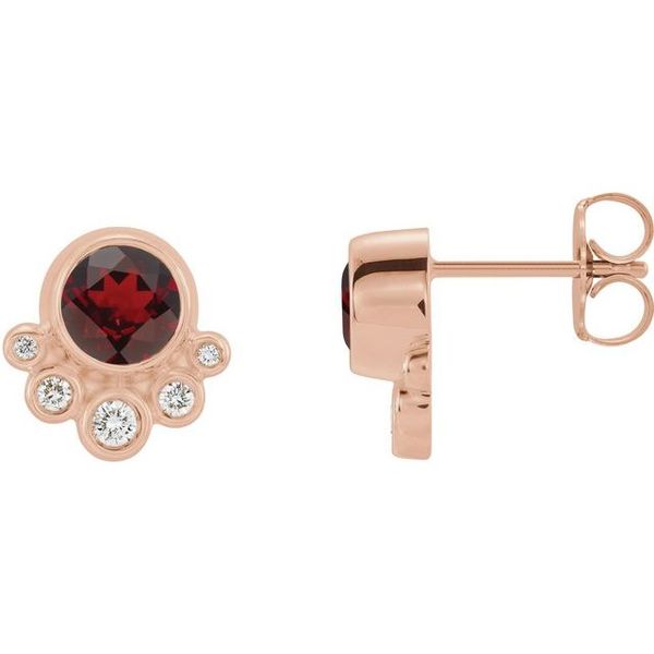 Accented Bezel-Set Earrings Henry B. Ball Jewelers Canton, OH