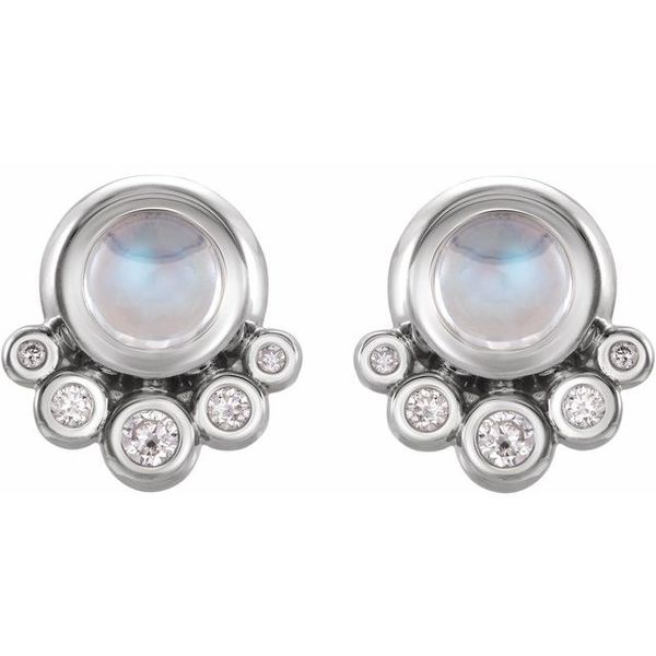 Accented Cabochon Earrings Image 2 Ware's Jewelers Bradenton, FL