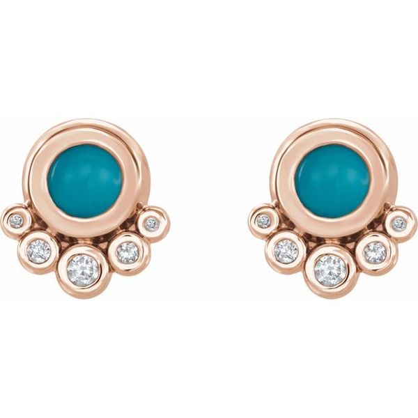 Accented Cabochon Earrings Image 2 James & Williams Jewelers Berwyn, IL