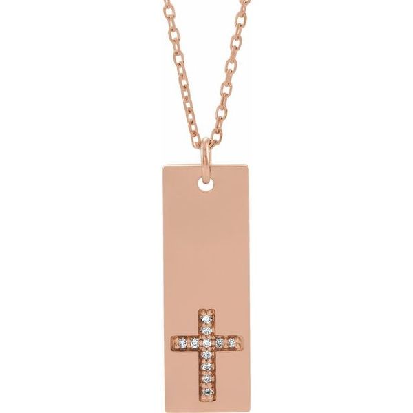 Accented Bar Cross Necklace Jim's Jewelers Tyler, TX
