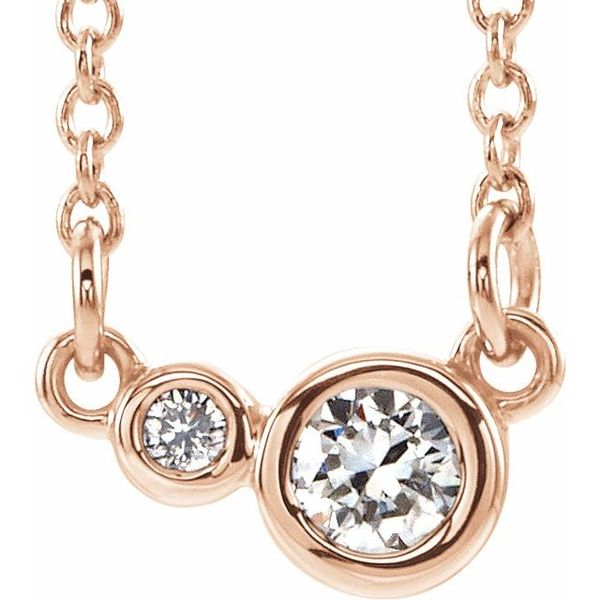 Stuller Accented Bezel-Set Necklace 86793:6112:P, Crown Jewelers