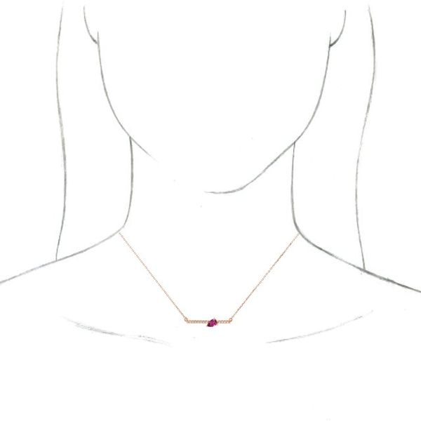Accented Bar Necklace Image 3 Gysbers Jewelry Waupun, WI