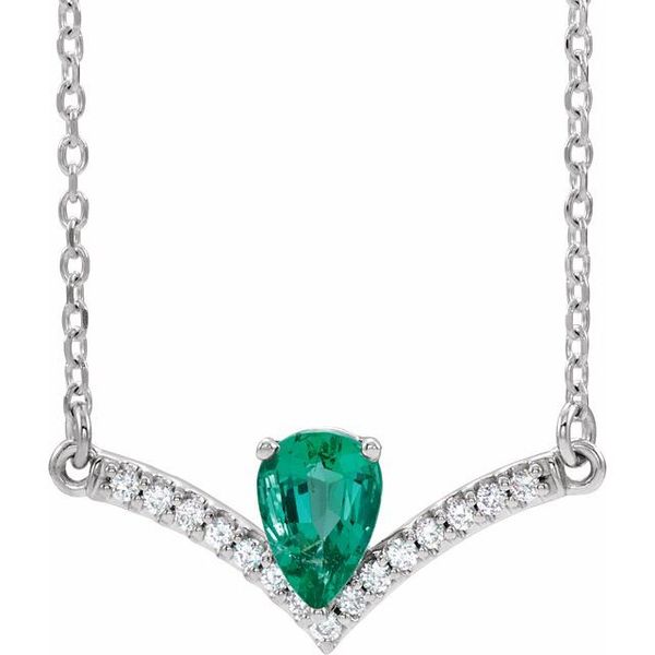 Accented V Necklace Hart's Jewelers Grants Pass, OR