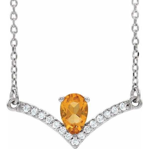 Accented V Necklace Cravens & Lewis Jewelers Georgetown, KY