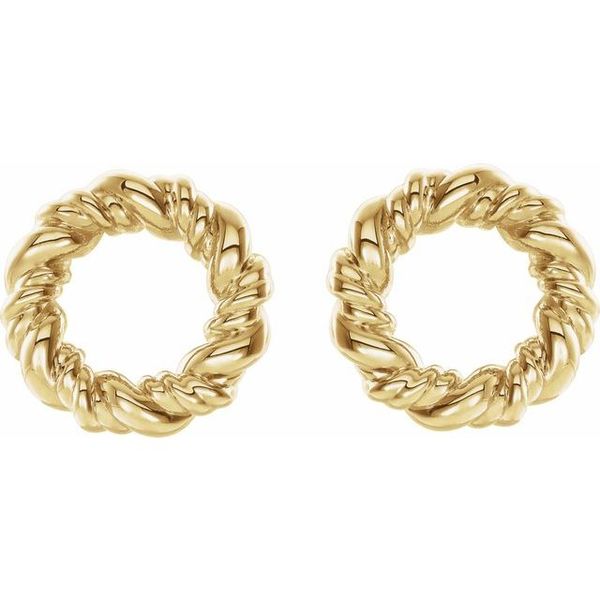 Circle Rope Earrings Image 2 Dondero's Jewelry Vineland, NJ