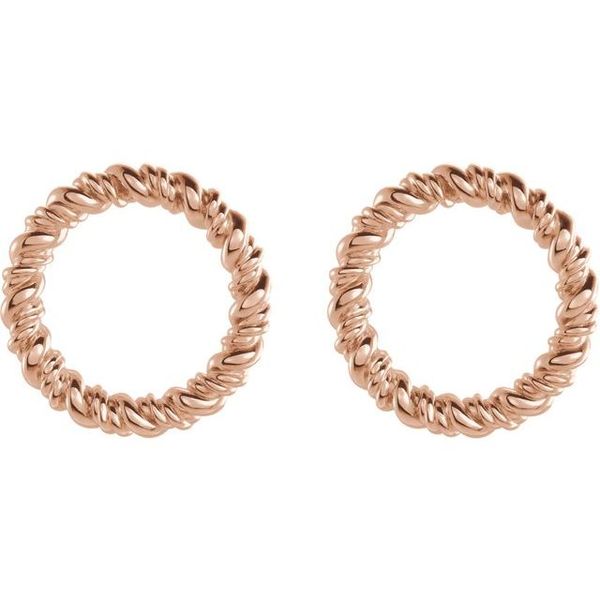 Circle Rope Earrings Image 2 Cravens & Lewis Jewelers Georgetown, KY