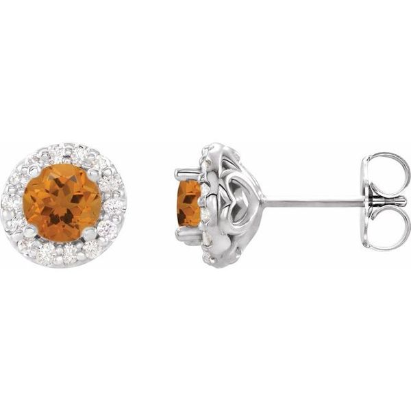 Round 4-Prong Halo-Style Earrings Arnold's Jewelry and Gifts Logansport, IN