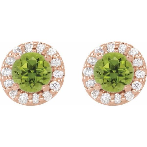 Round 4-Prong Halo-Style Earrings Image 2 Priddy Jewelers Elizabethtown, KY