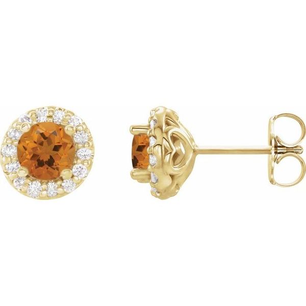 Round 4-Prong Halo-Style Earrings Priddy Jewelers Elizabethtown, KY