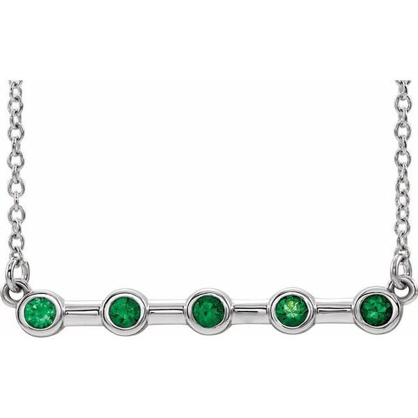 Bezel-Set Bar Necklace S&E Jewelers Depew, NY