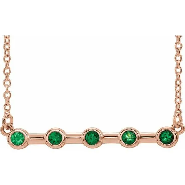 Bezel-Set Bar Necklace S&E Jewelers Depew, NY