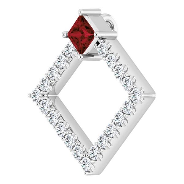 Accented Geometric Pendant Image 2 Biondi Diamond Jewelers Aurora, CO