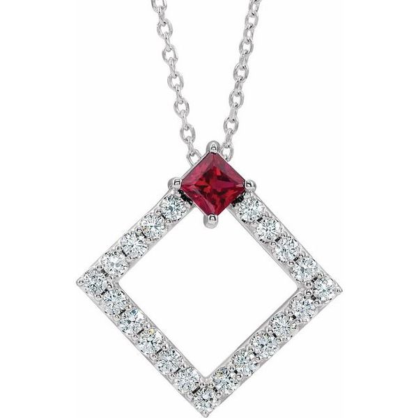 Accented Geometric Necklace S&E Jewelers Depew, NY