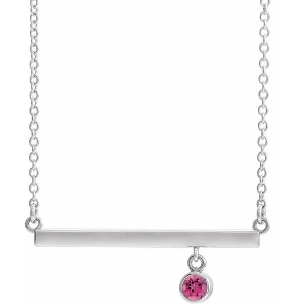 Bezel-Set Bar Necklace