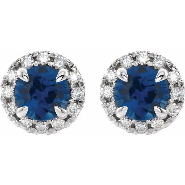 French-Set Halo-Style Earrings Image 2 Dondero's Jewelry Vineland, NJ