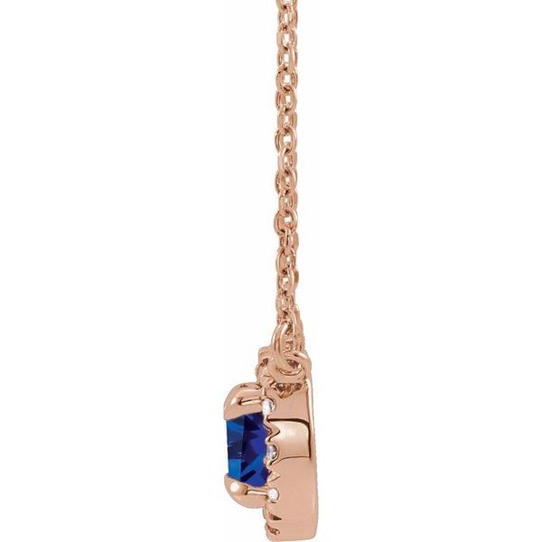 French-Set Halo-Style Necklace Image 2 Biondi Diamond Jewelers Aurora, CO