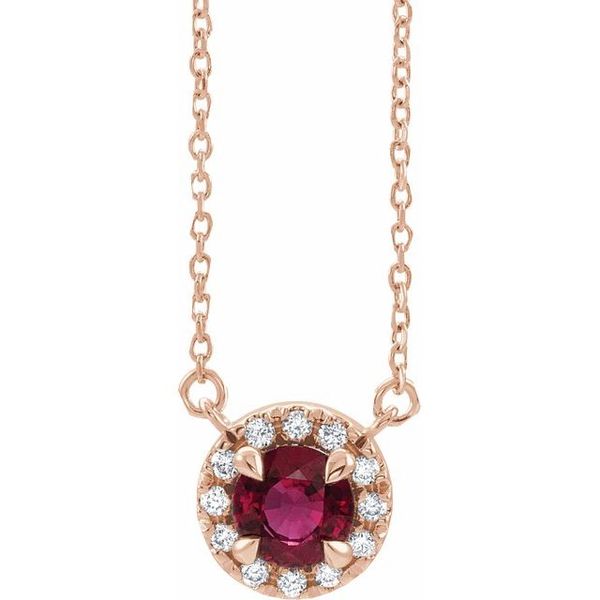 French-Set Halo-Style Necklace Spath Jewelers Bartow, FL