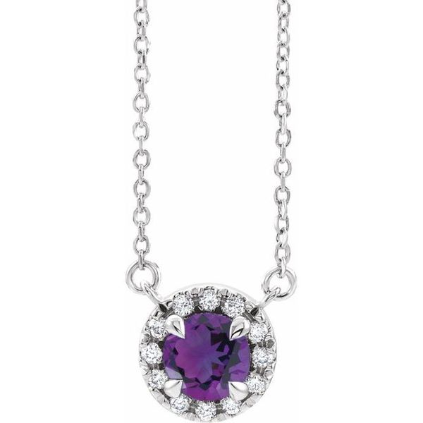 French-Set Halo-Style Necklace Spath Jewelers Bartow, FL