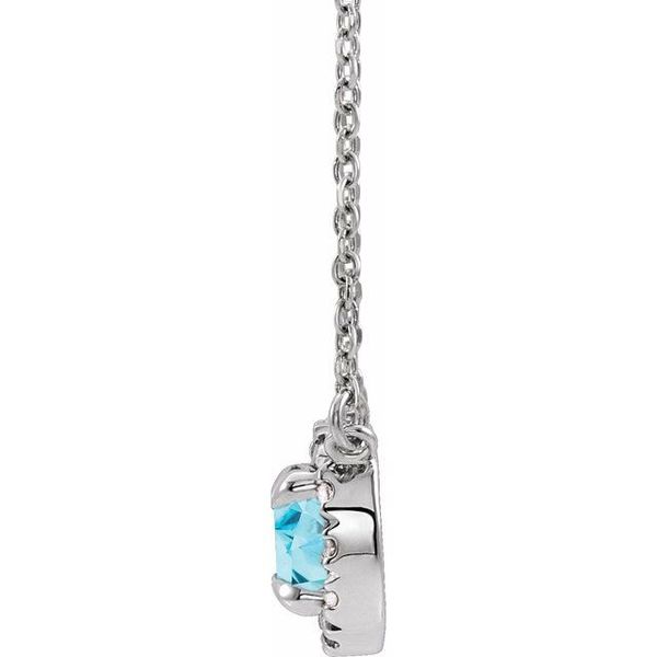 French-Set Halo-Style Necklace Image 2 The Diamond Shop, Inc. Lewiston, ID