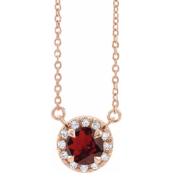 French-Set Halo-Style Necklace The Diamond Shop, Inc. Lewiston, ID