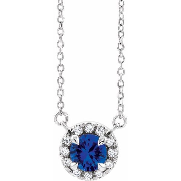 French-Set Halo-Style Necklace Ware's Jewelers Bradenton, FL