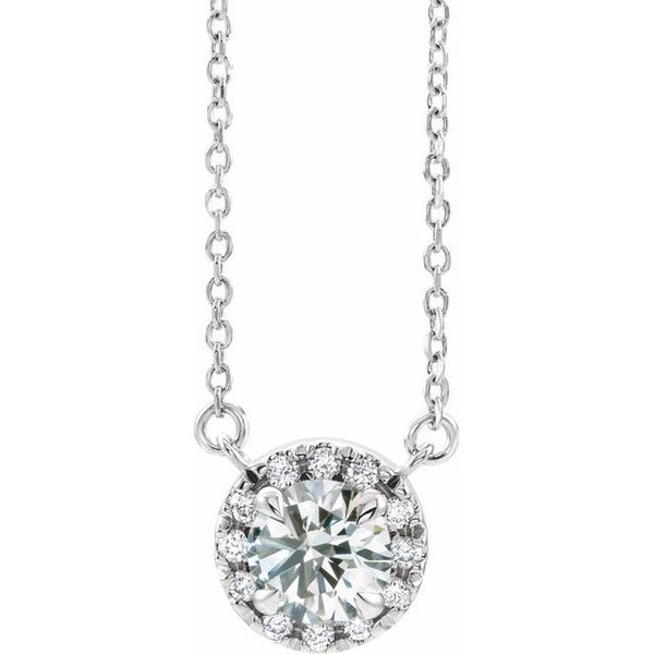 French-Set Halo-Style Necklace Gysbers Jewelry Waupun, WI