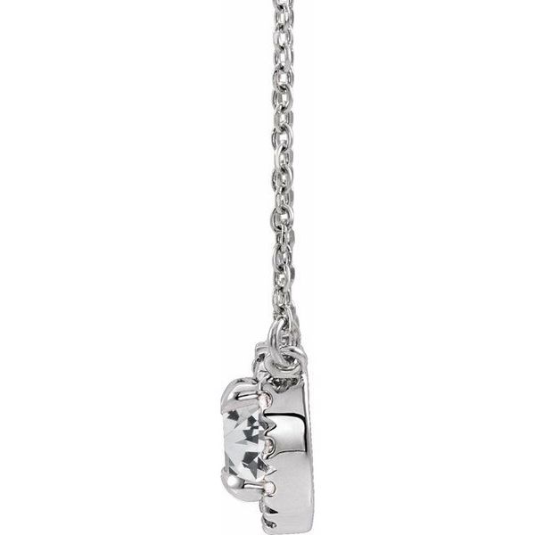 French-Set Halo-Style Necklace Image 2 Gysbers Jewelry Waupun, WI