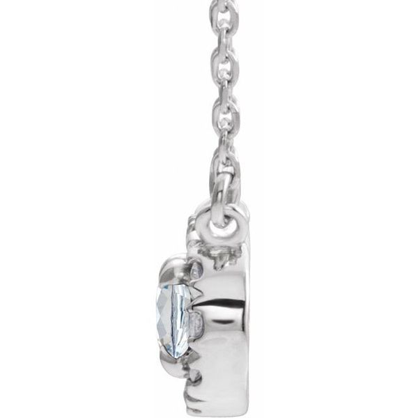 French-Set Halo-Style Necklace Image 2 Biondi Diamond Jewelers Aurora, CO