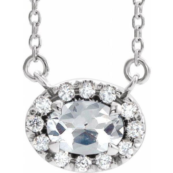 French-Set Halo-Style Necklace Smith Jewelers Franklin, VA