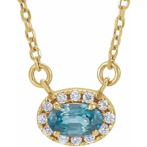 French-Set Halo-Style Necklace Ware's Jewelers Bradenton, FL
