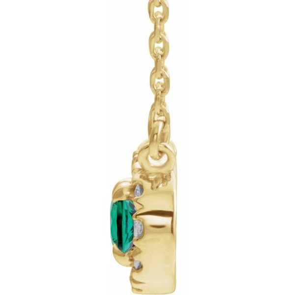 French-Set Halo-Style Necklace Image 2 Leslie E. Sandler Fine Jewelry and Gemstones rockville , MD