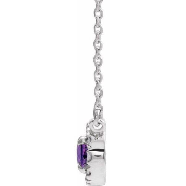 French-Set Halo-Style Necklace Image 2 Smith Jewelers Franklin, VA
