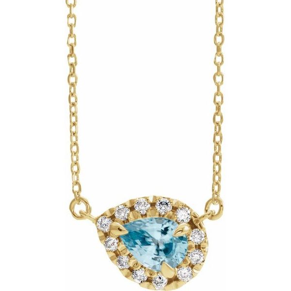 French-Set Halo-Style Necklace Jerald Jewelers Latrobe, PA