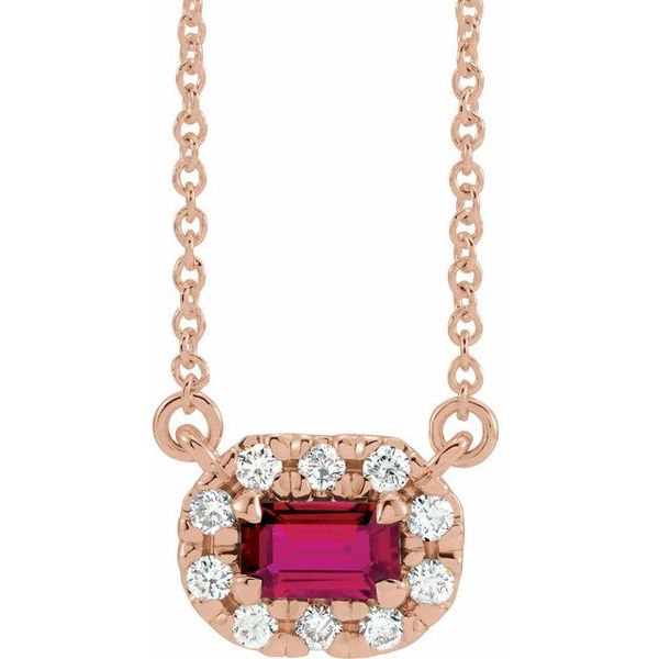 French-Set Halo-Style Necklace Jerald Jewelers Latrobe, PA