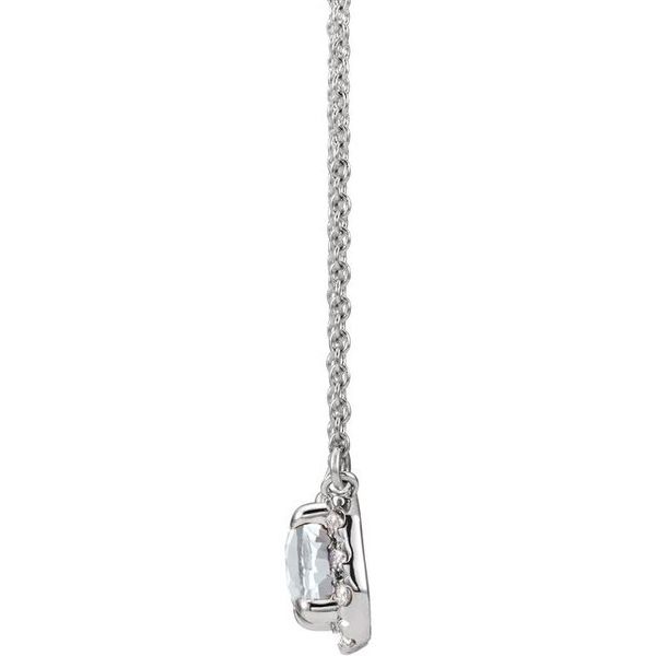 French-Set Halo-Style Necklace Image 2 Morin Jewelers Southbridge, MA