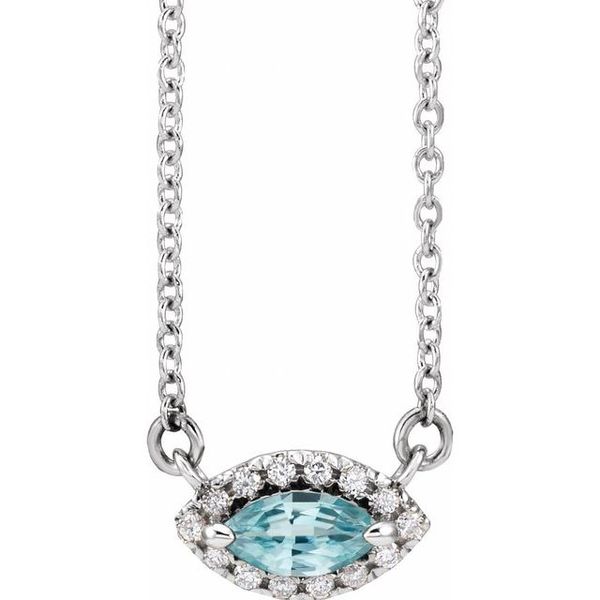 French-Set Halo-Style Necklace Brynn Marr Jewelers Jacksonville, NC