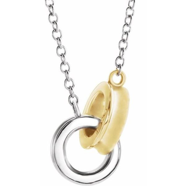 Gold Roped Interlocking Circle Necklace – NJODesigns
