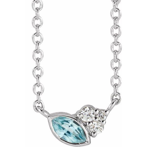 Accented Bezel-Set Necklace Michael's Jewelry North Wilkesboro, NC