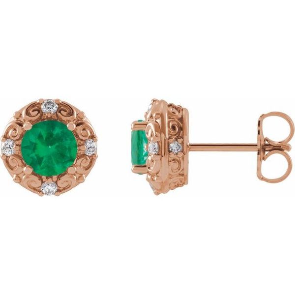 Round 4-Prong Halo-Style Earrings Priddy Jewelers Elizabethtown, KY