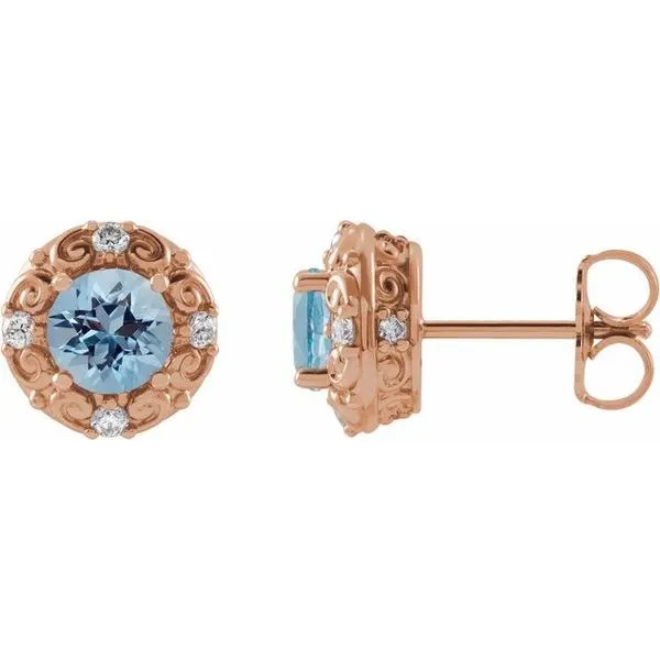 Round 4-Prong Halo-Style Earrings Jewelry Design Studio Jensen Beach, FL