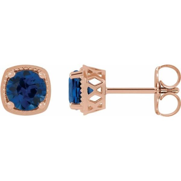 Round 4-Prong Earrings Blue Heron Jewelry Company Poulsbo, WA