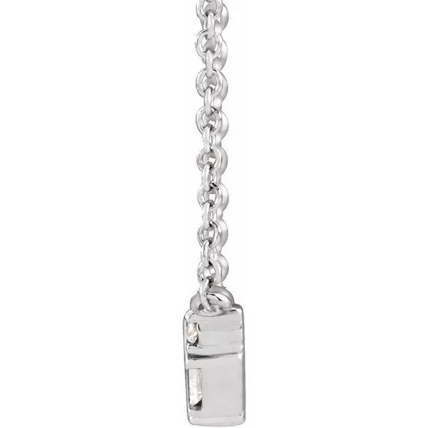 Accented Baguette Bar Necklace