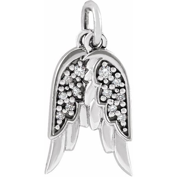 Accented Angel Wings Pendant Barron's Fine Jewelry Snellville, GA