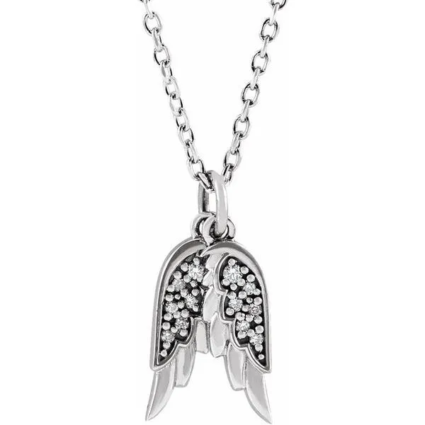Accented Angel Wings Necklace similar item image