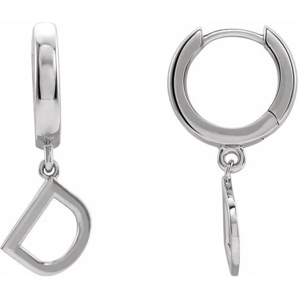 Initial Huggie Earrings