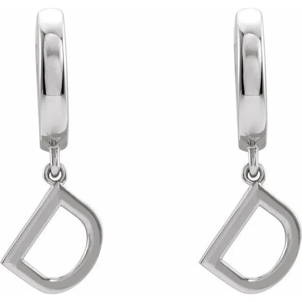 Initial Huggie Earrings