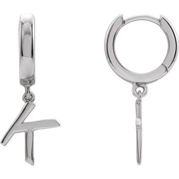 Initial Huggie Earrings